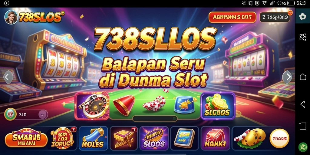 Tampilan seru dari gameplay balap di 738SLOTS.