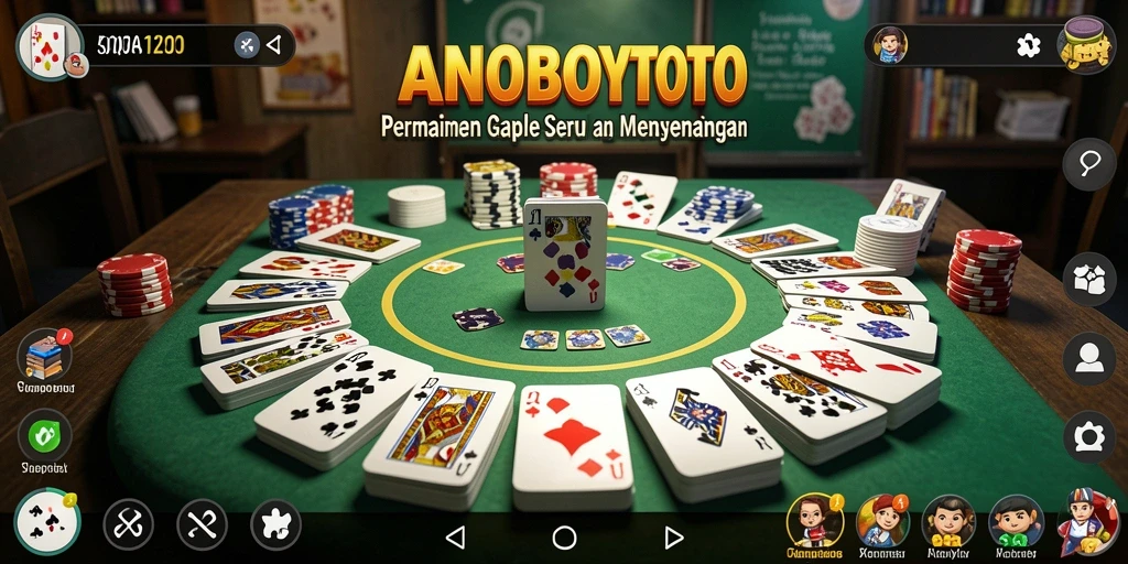 Screenshot gameplay ANOBOYTOTO dengan suasana seru permainan Gaple.