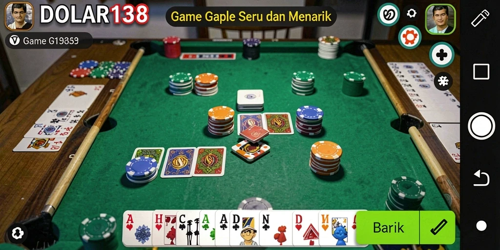 Tampilan gameplay seru dari DOLAR138 saat bermain Gaple.