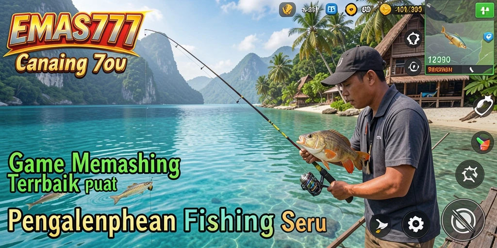 Skrinsut game EMAS777 yang menunjukkan pengalaman memancing yang seru dan menyenangkan.