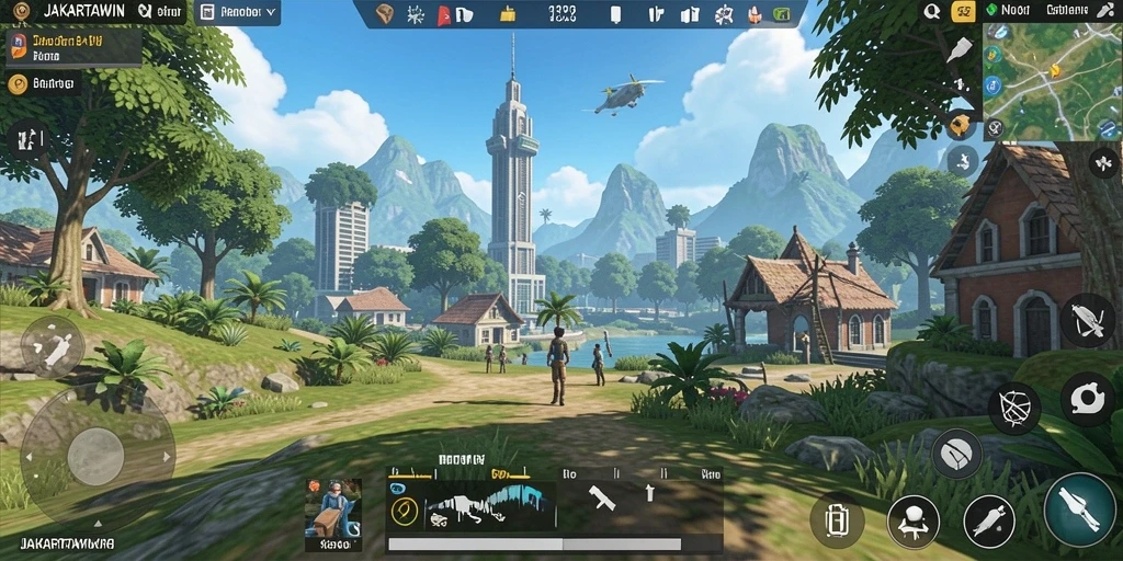 Screenshot utama JAKARTAWIN menampilkan gameplay Open World yang menakjubkan.