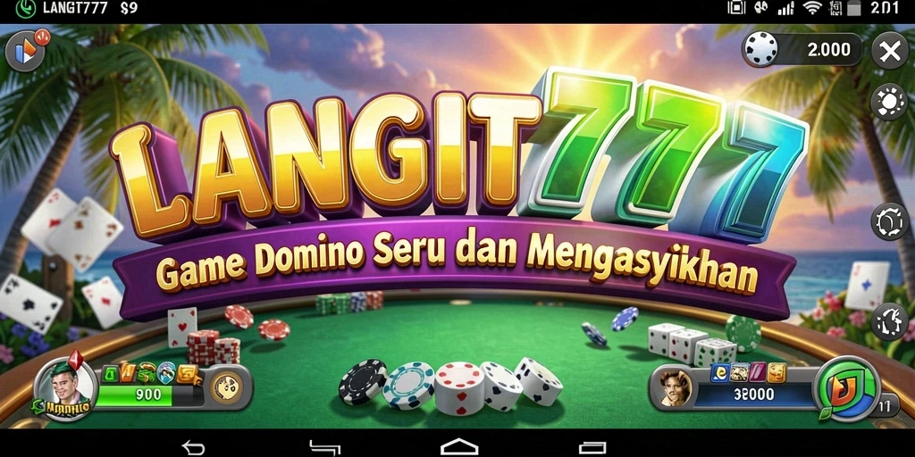 Tampilan menarik dari gameplay Domino LANGIT777 yang seru.