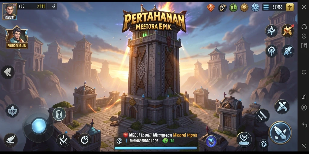 Tampilan gameplay menara di <strong>MEGA111</strong> yang menegangkan dan penuh strategi.