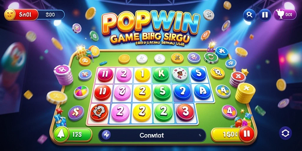 Tampilan menarik dari gameplay POPWIN yang seru dan interaktif.