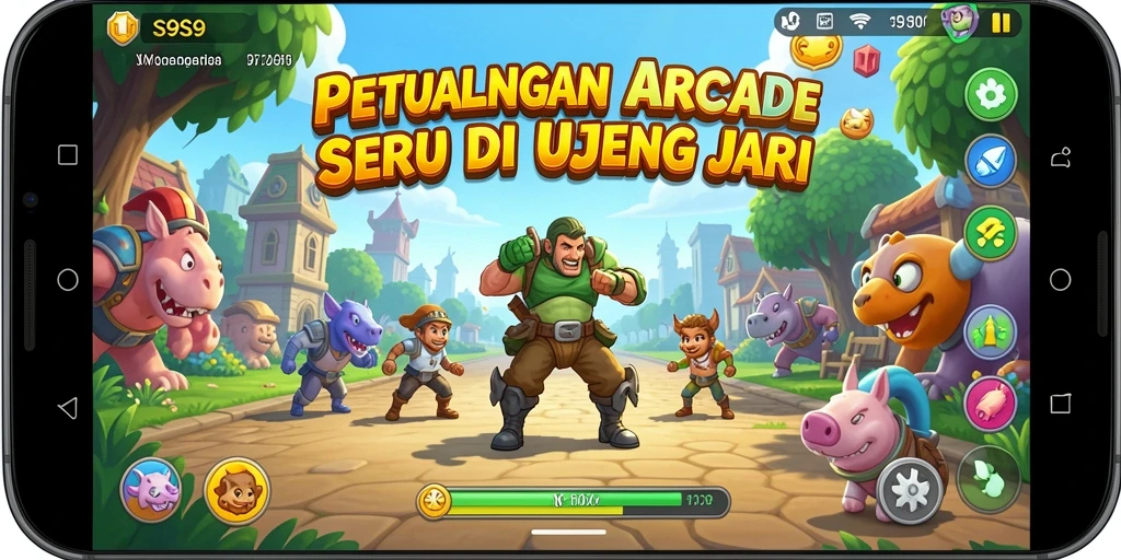 Tangkapan layar S9S9 menampilkan gameplay Arcade yang seru dan adiktif.