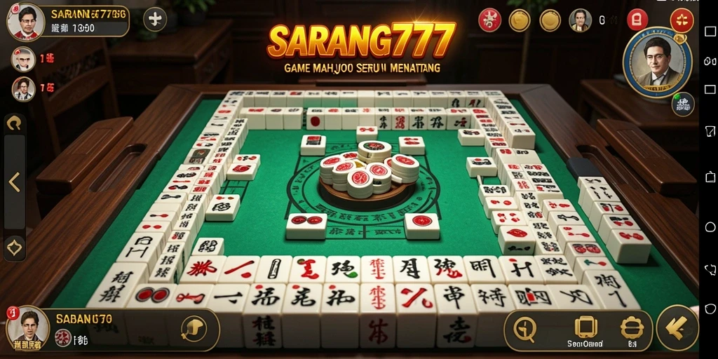 Screenshot gameplay SARANG777 menunjukkan keseruan bermain Mahjong.