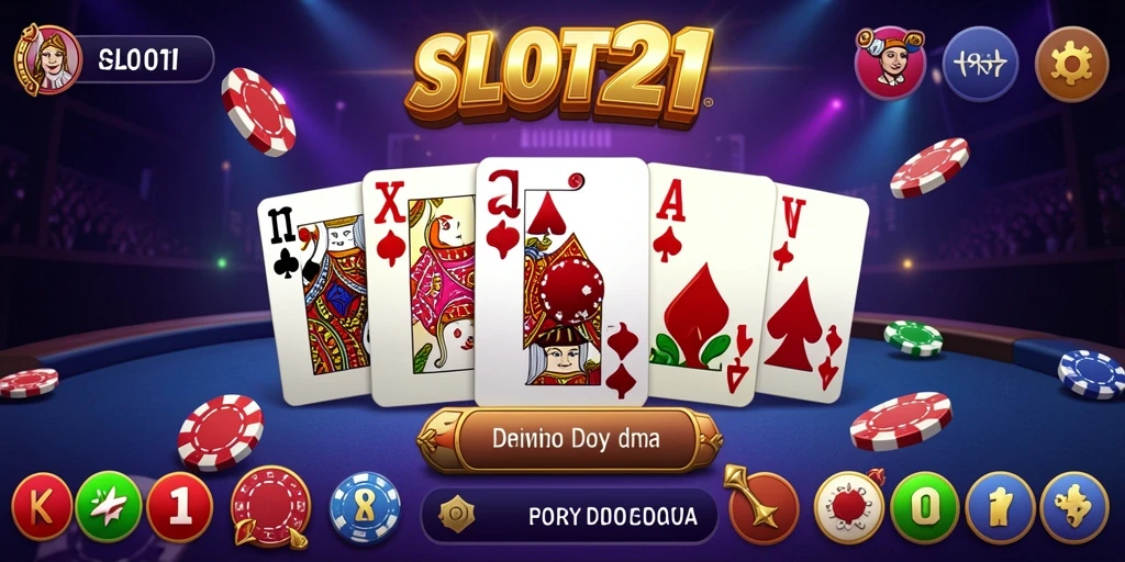 Screenshot utama SLOT21 menampilkan gameplay Domino yang mendebarkan.